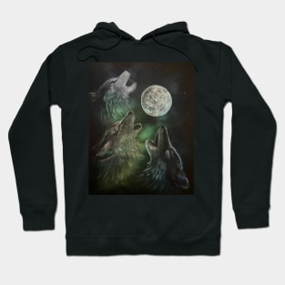 Wolves Howling at the Moon Hoodie